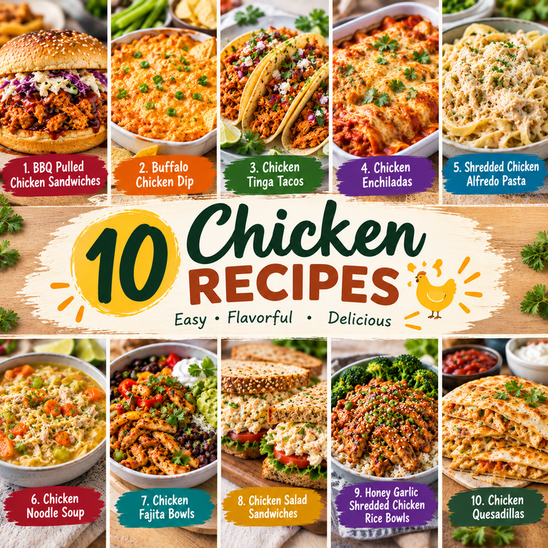 10 Shredded Chicken Recipes for Effortless Weeknight Dinners