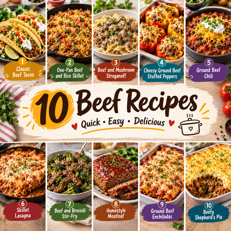 10 Best Ground Beef Recipes for Dinner (Tested and Easy to Make) 1 10 Best Ground Beef Recipes for Dinner (Tested and Easy to Make)
