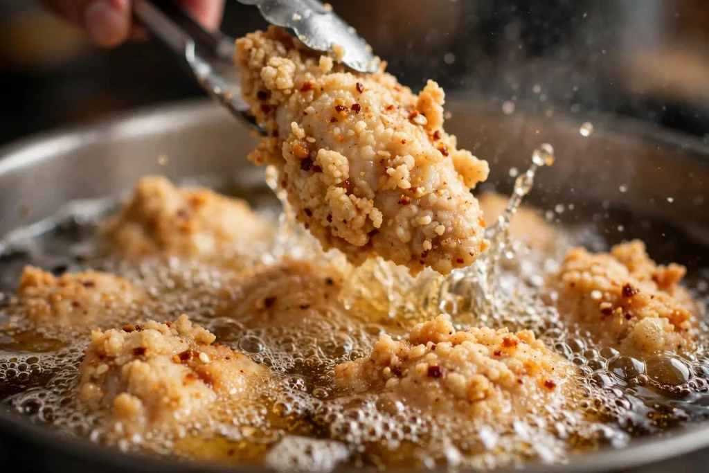 Bang Bang Chicken: Crispy Bites in a Sweet-Spicy Sauce That Actually Stay Crunchy 4 bang bang chicken process shot